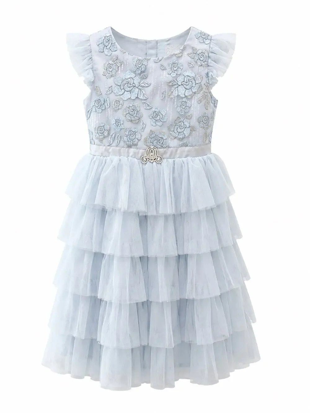 DISNEY Princess Cinderella Blue Tiered Tulle Party Dress Girls | Size 9/10